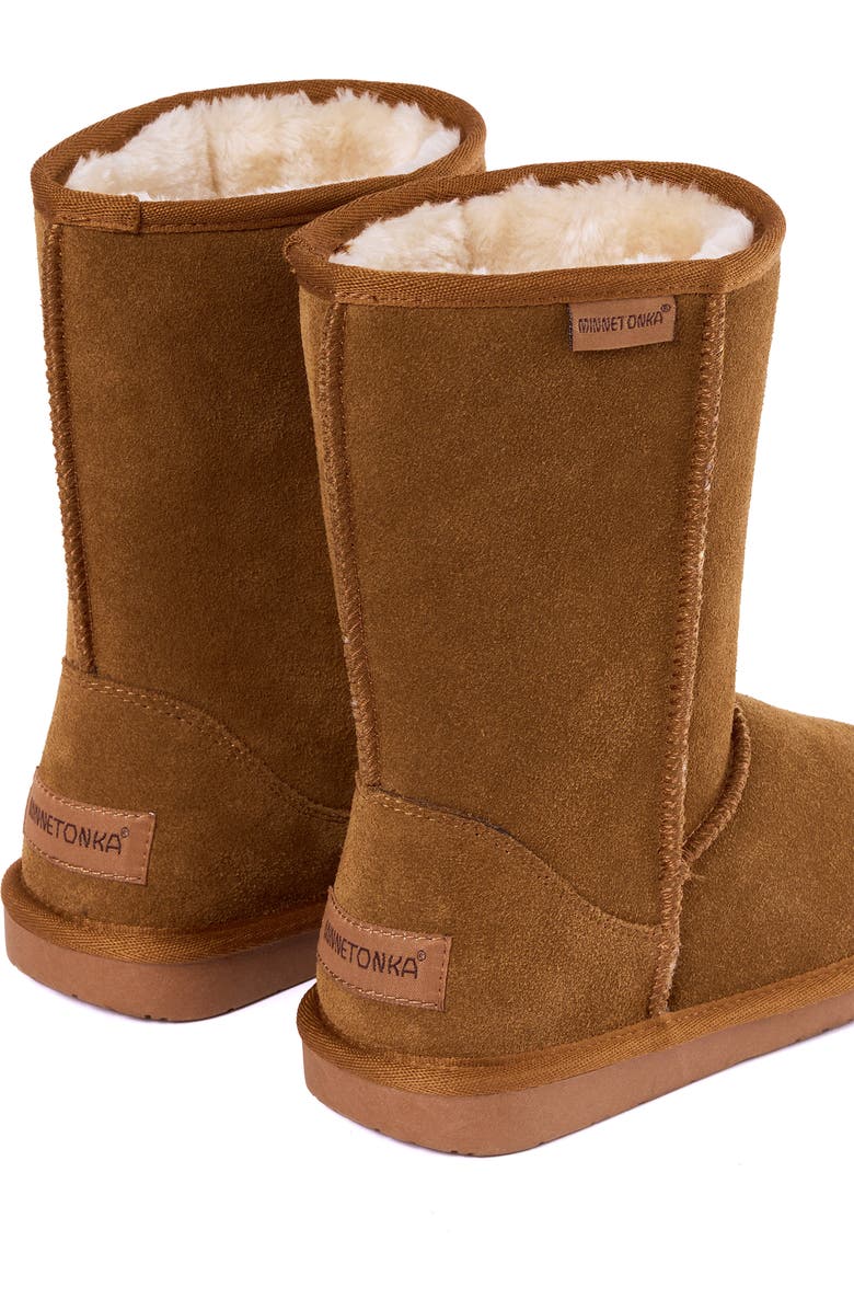 Minnetonka Callahan Faux Fur Boot, Alternate, color, Tan