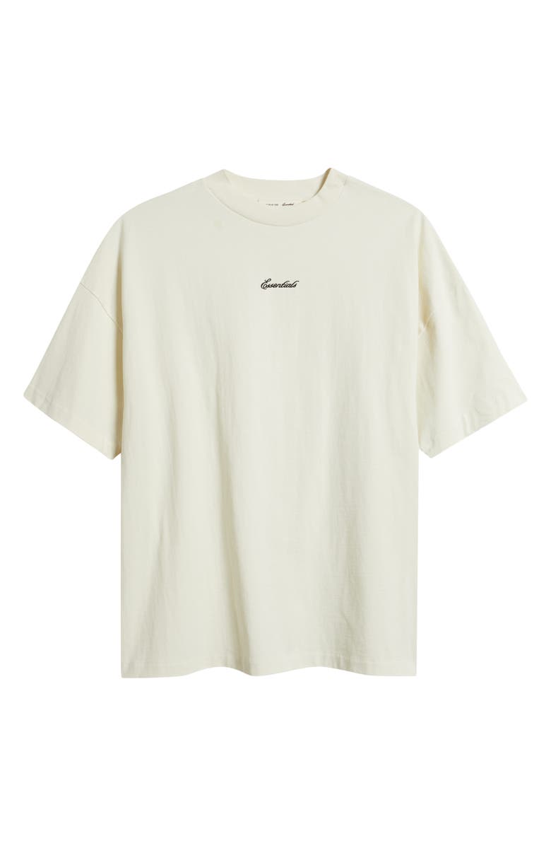 Fear of God Essentials Signature '90s Fit Short Sleeve Logo T-Shirt, Alternate, color, Ivory