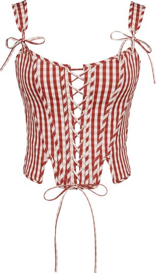 Callie Lace-Up Front Corset Top