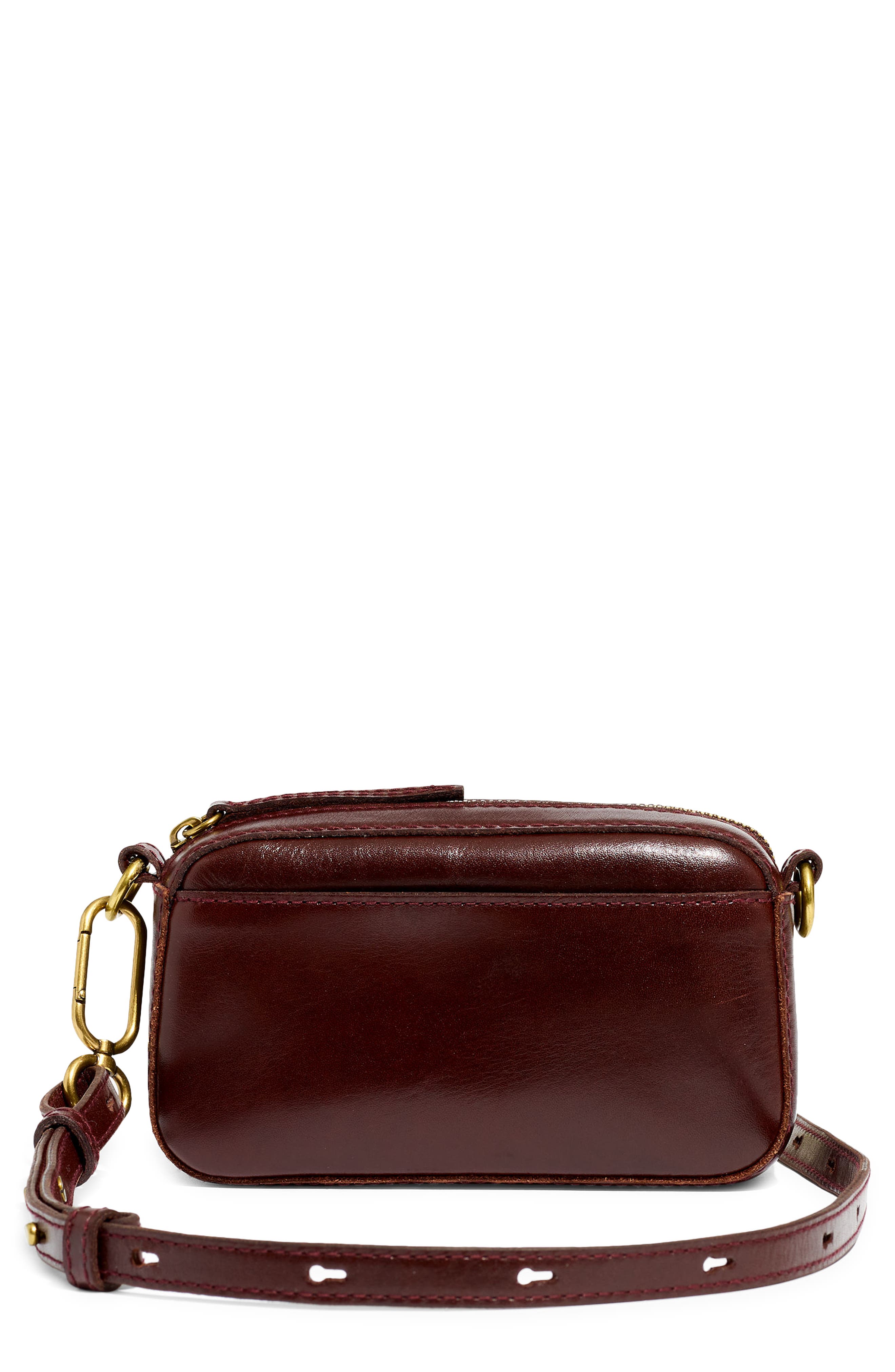 Madewell The Box Leather Carabiner Mini Crossbody Bag, Main, color, 