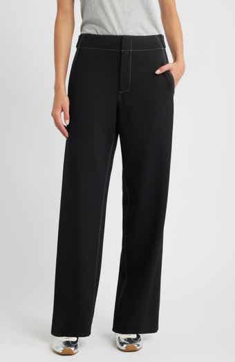 rag & bone Irina Contrast Stitch Straight Leg Ponte Pants