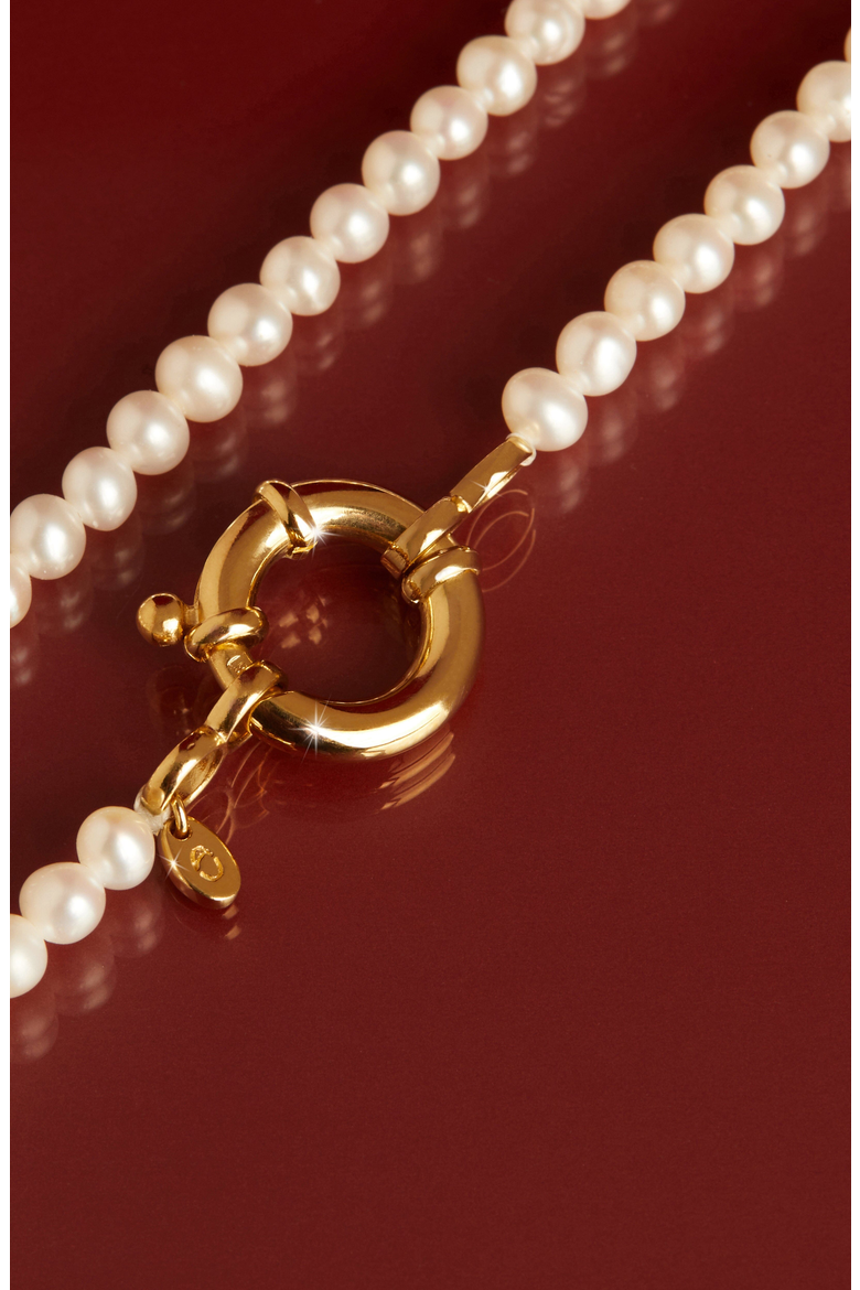 Pearl Aura Beaded Necklace, Alternate, color, Yellow Gold Vermeil
