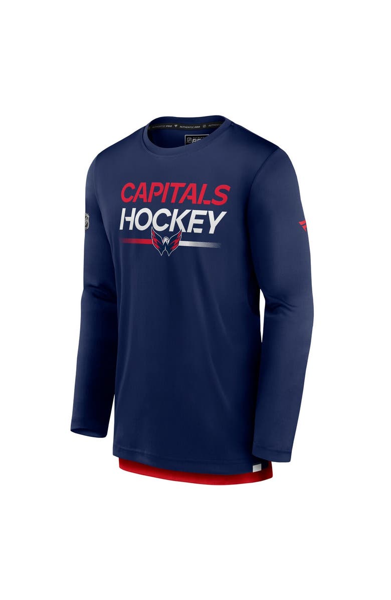FANATICS Men's Fanatics Branded  Navy Washington Capitals Authentic Pro Long Sleeve T-Shirt, Alternate, color, 
