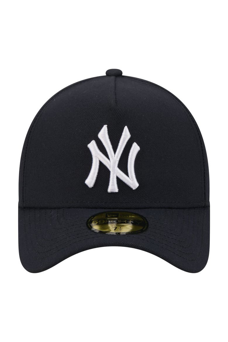 Men's New Era  Navy New York Yankees A-Frame 59FORTY Fitted Hat, Alternate, color, Navy