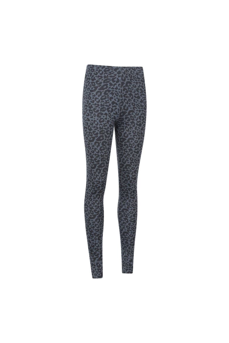 Talus Leopard Print Thermal Leggings, Alternate, color, Gray