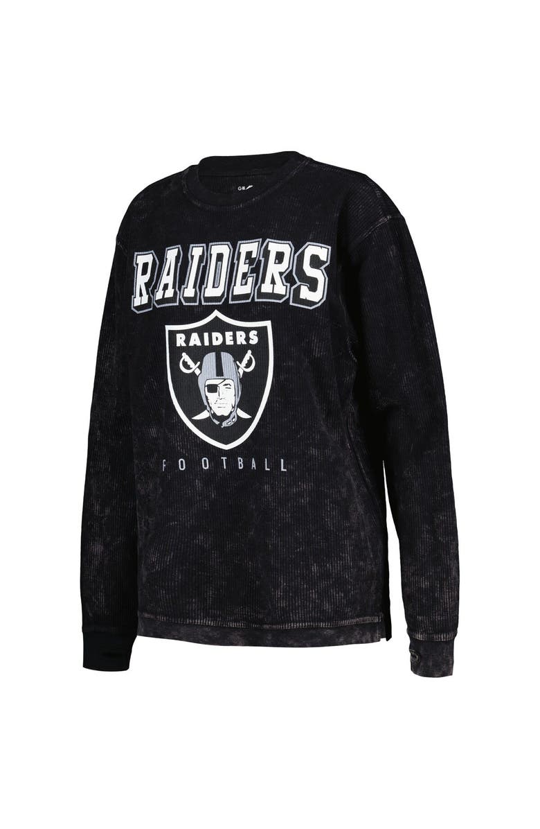 G-III 4HER BY CARL BANKS Women's G-III 4Her by Carl Banks Black Las Vegas Raiders Comfy Cord Pullover Sweatshirt, Alternate, color, Black