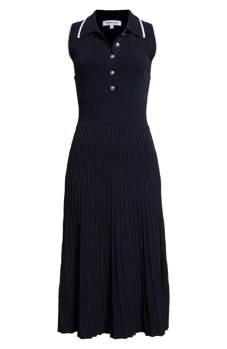 Veronica Beard Meralda Sleeveless Midi Sweater Dress, Alternate, color, Navy