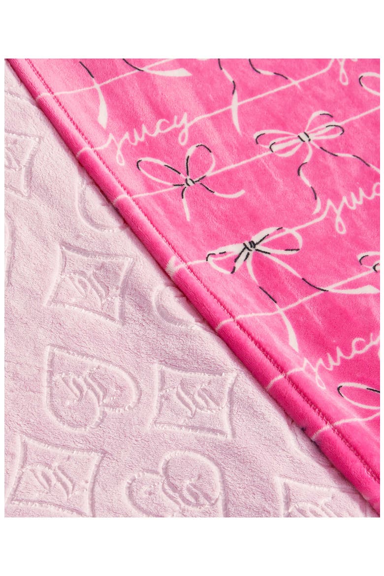 2-Pack Throw Blankets, Alternate, color, ROYAL EMBOSSED / BOW