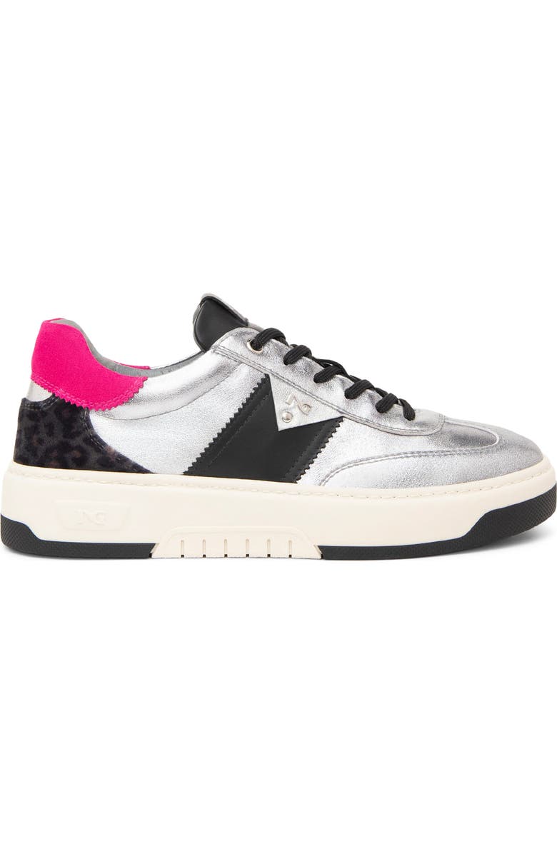 NeroGiardini Retro Sneaker, Alternate, color, Silver/ Pink