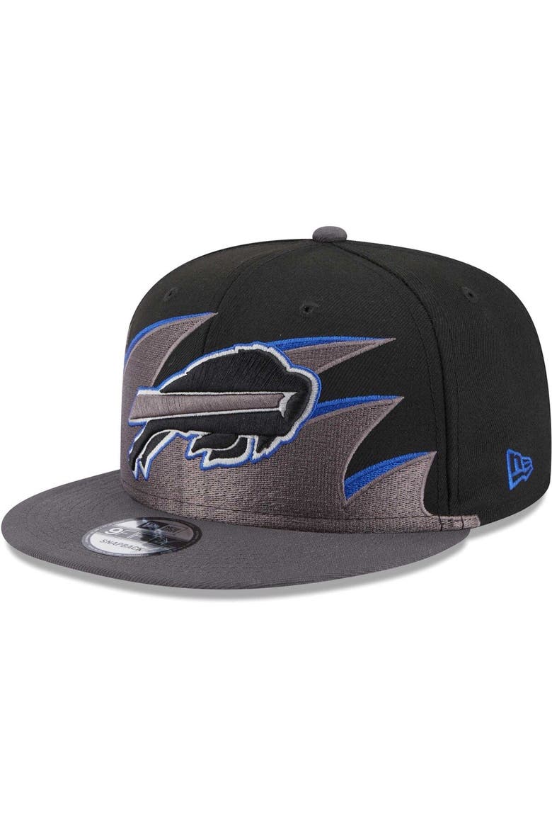 Men's New Era Black Buffalo Bills Tidal Wave 9FIFTY Snapback Hat, Main, color, Black