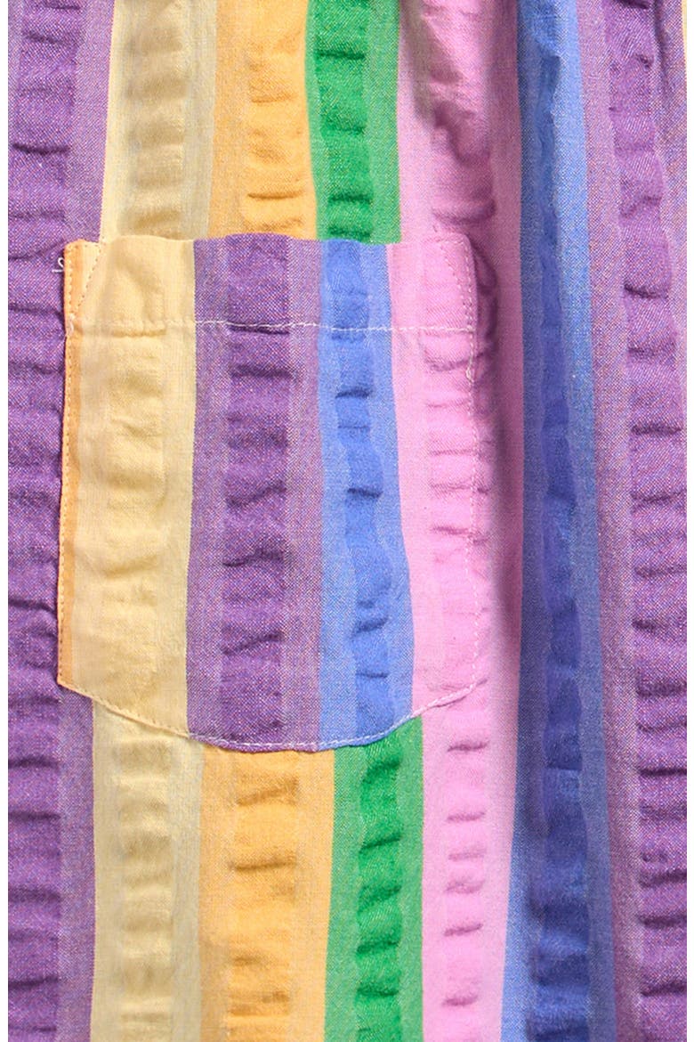 Kids' Rainbow Cotton Romper, Alternate, color, BLUE MULTI