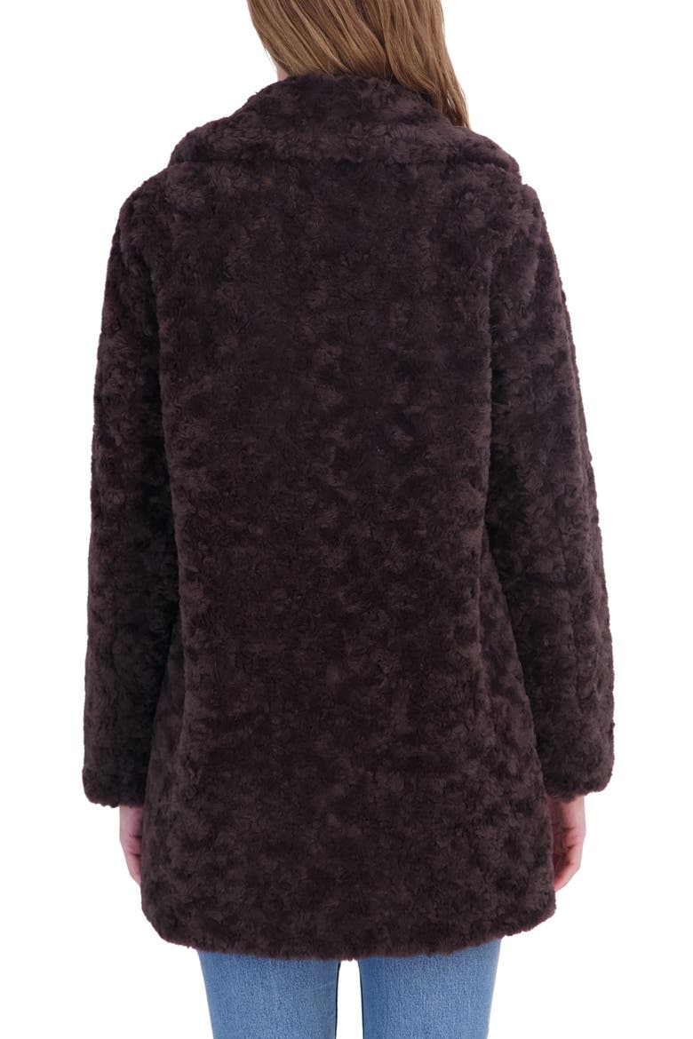 Crushed Faux Fur Jacket, Alternate, color, BROWN