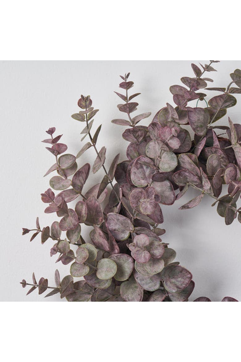Frosted Purple/Green Eucalyptus Front Door All Seasons Spring Wreath, Alternate, color, Purple