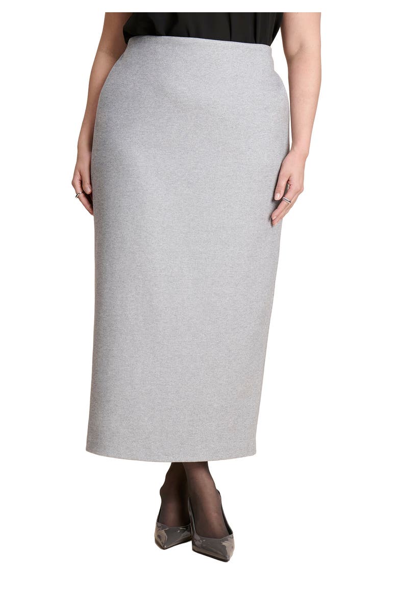 Heathered Column Maxi Skirt, Main, color, HEATHER GREY