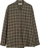 OUR LEGACY Borrowed Check Flannel Button-Up Shirt