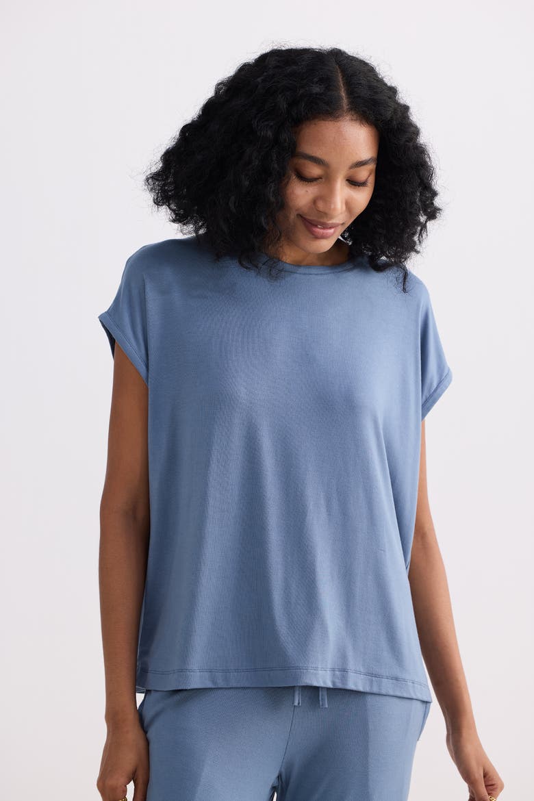 Relaxed Fit Tee Set, Alternate, color, Blue