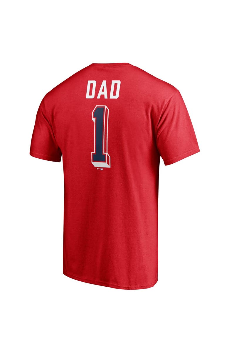 FANATICS Men's Fanatics Branded Red Boston Red Sox Number One Dad Team T-Shirt, Alternate, color,