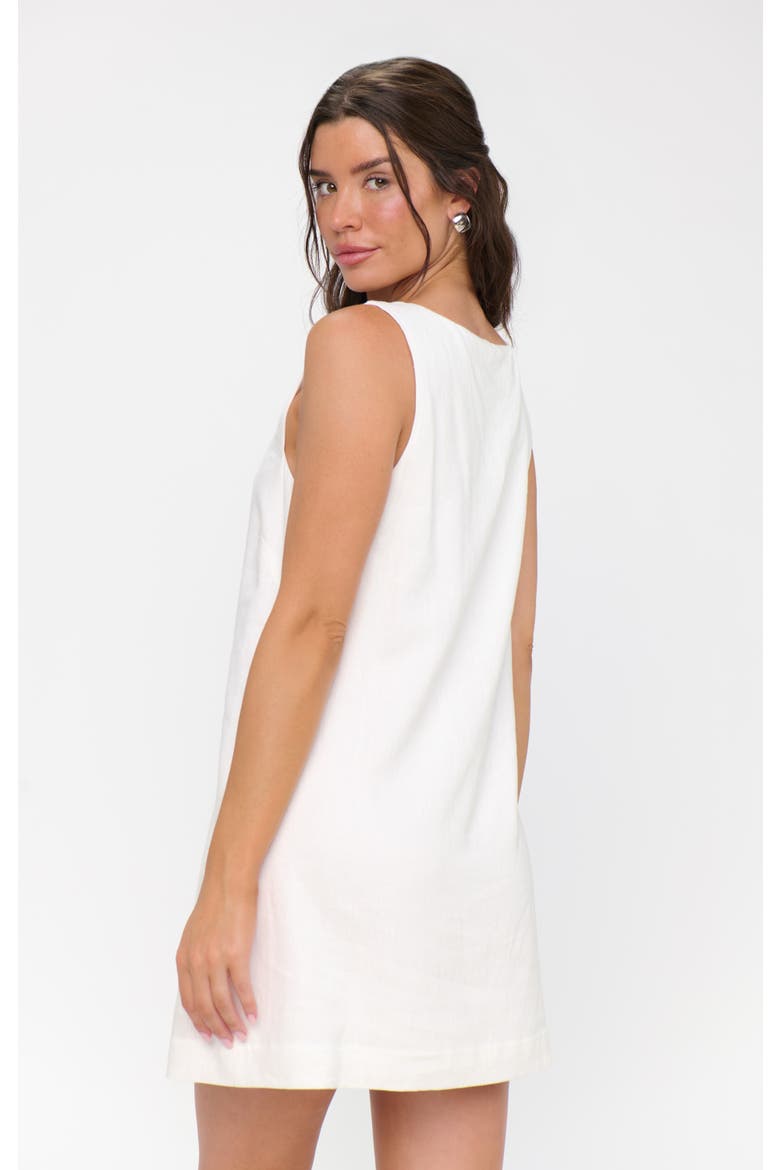 Everly Mini Dress, Alternate, color, White Linen
