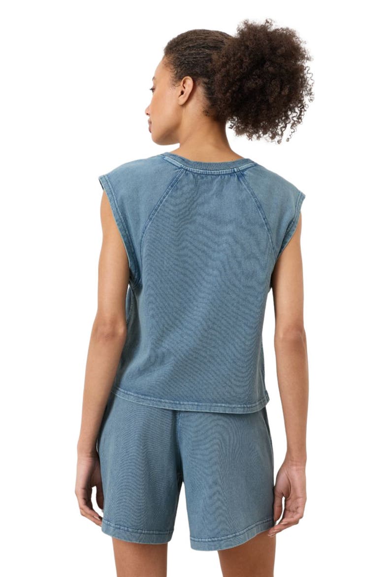 Organic Cotton Weekends Raglan Muscle Tee, Alternate, color, Washed Wedgewood Blue