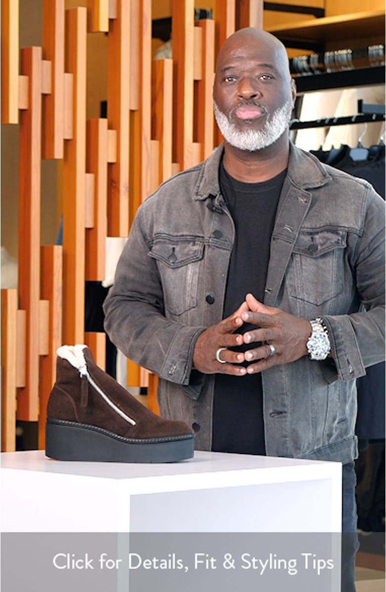 Drift Platform Genuine Shearling Lined Wedge Bootie, sales video thumbnail