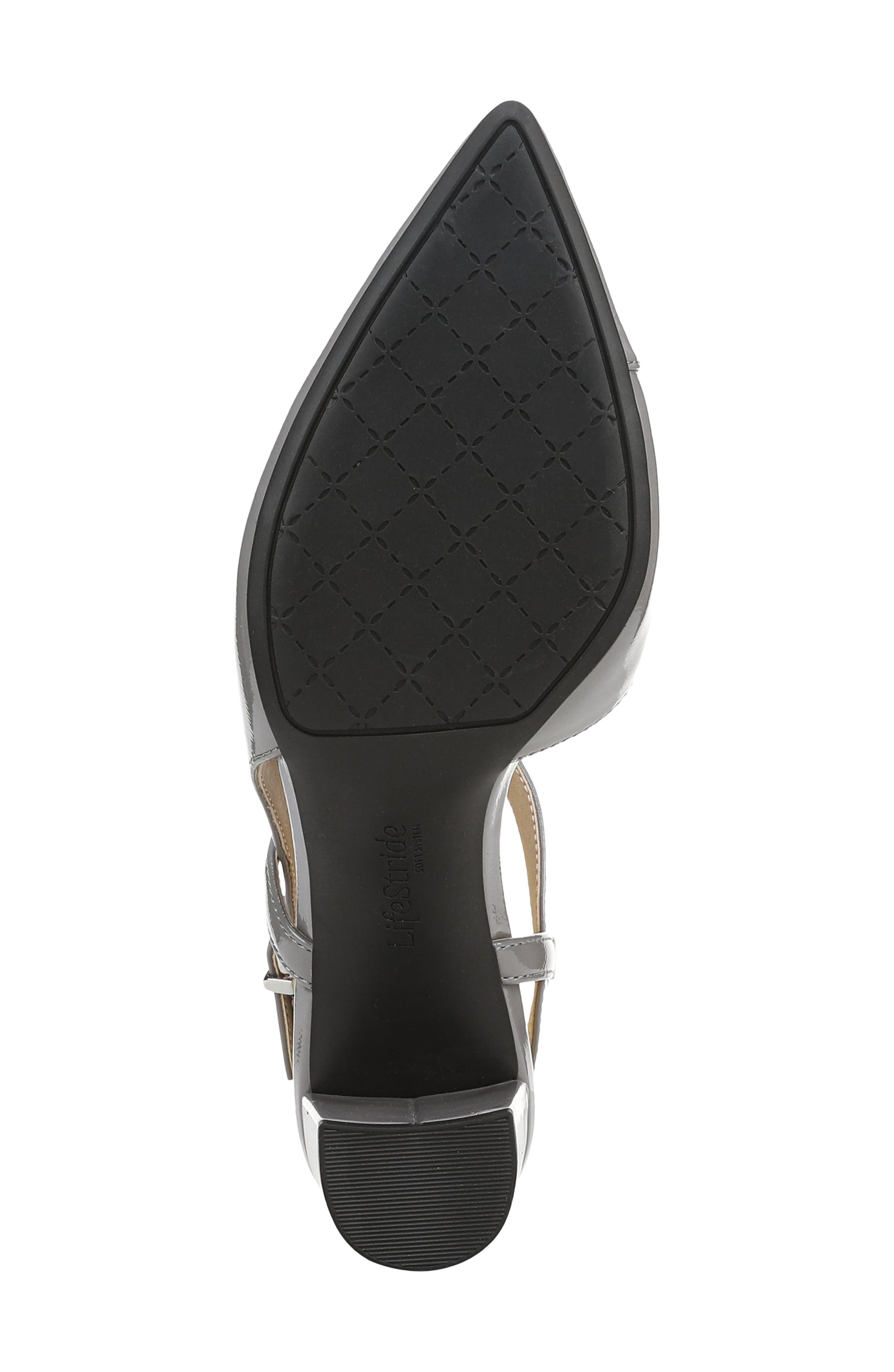LifeStride Raelynn Slingback Half d'Orsay Pointed Toe Pump, Alternate, color, Ultimate Grey