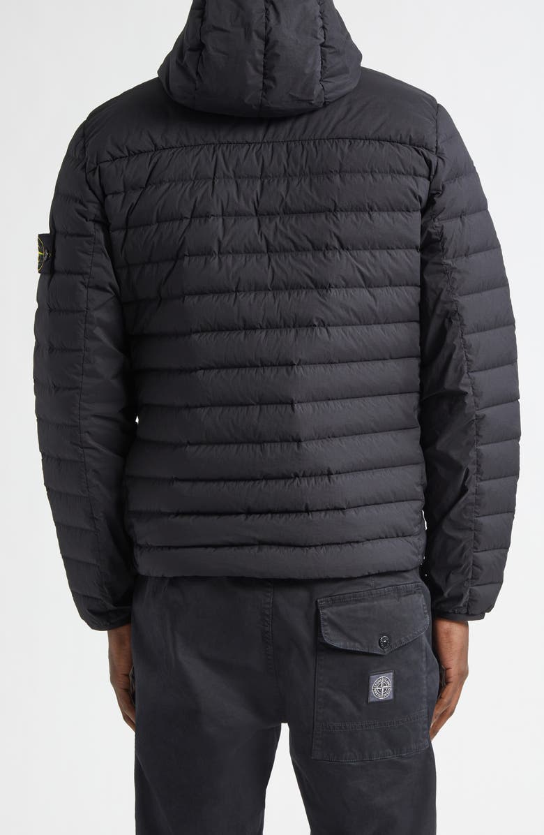 Stone Island Hooded Down Puffer Jacket, Alternate, color, Black