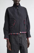 Undercover Tartan Trim Wavy Zip Jacket
