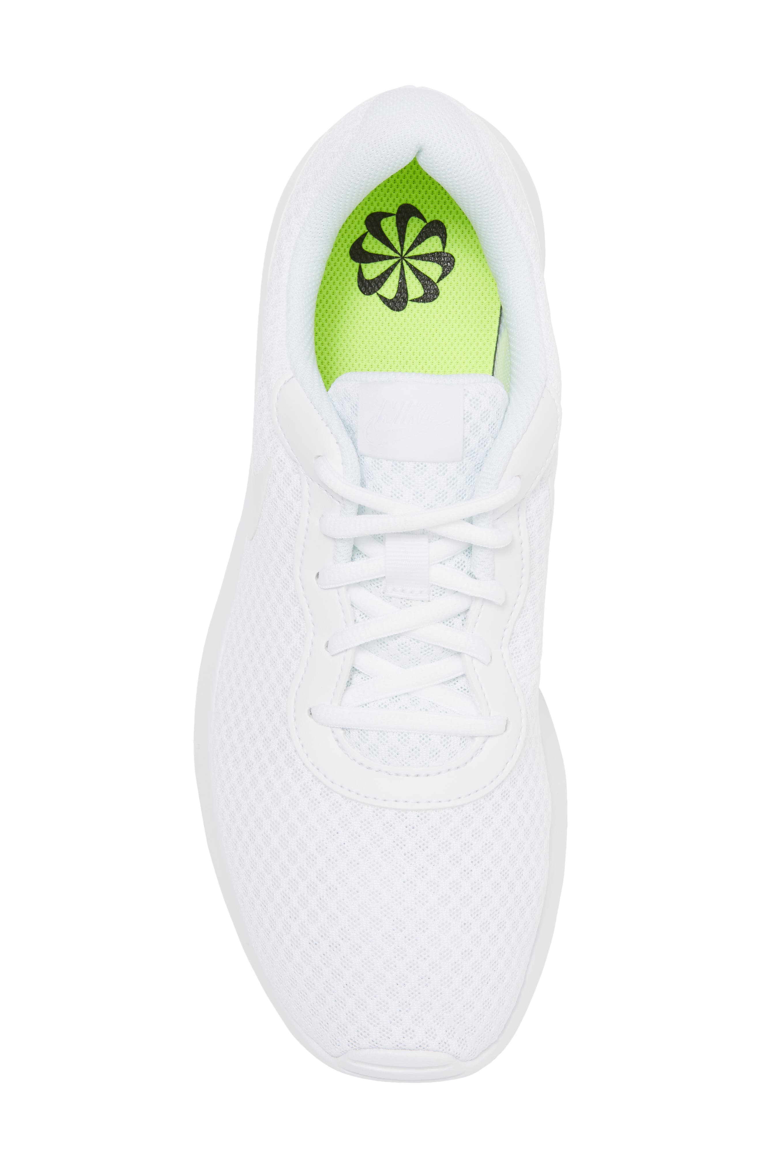 Tanjun Running Shoe, Alternate, color, WHITE/ WHITE-WHITE-VOLT