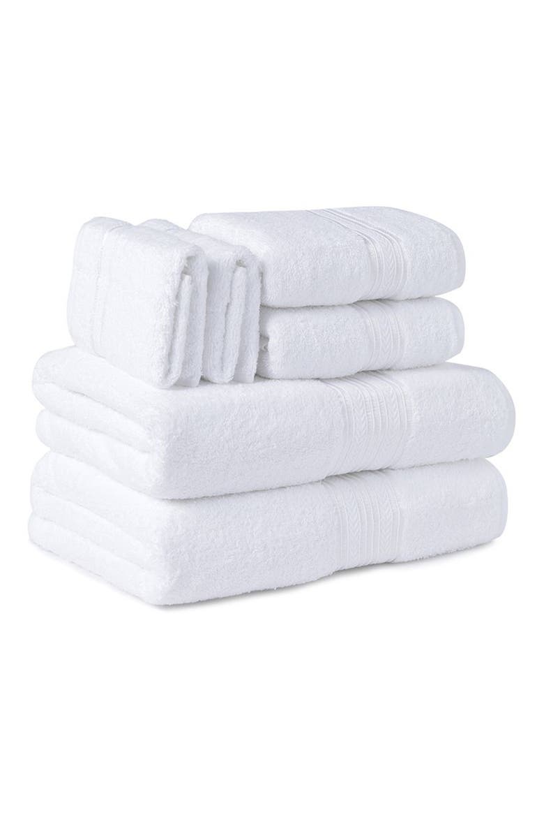 Cotton 6-Piece Towel Set, Alternate, color, WHITE