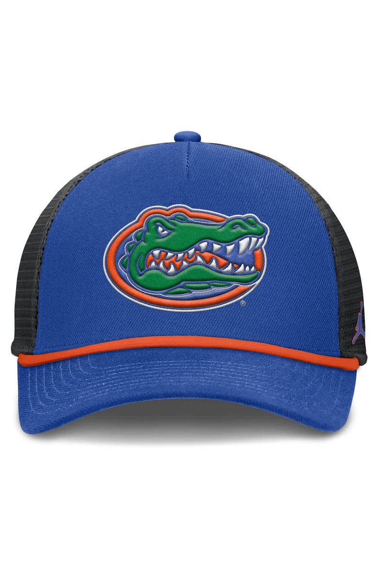 Jordan Brand Men's Jordan Brand Royal Florida Gators Rise Primetime Trucker Adjustable Hat, Alternate, color, Royal