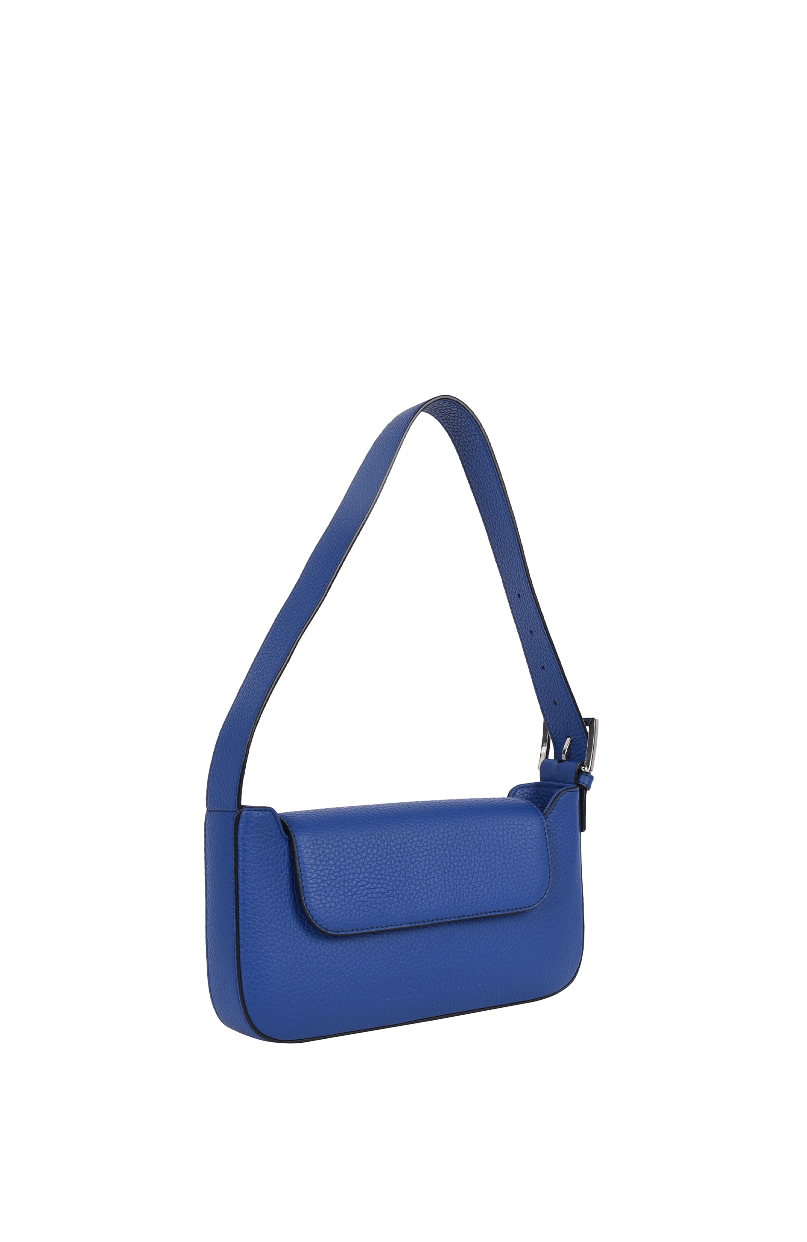 HYER GOODS Upcycled Leather Shoulder Bag with Buckle, Alternate, color, 