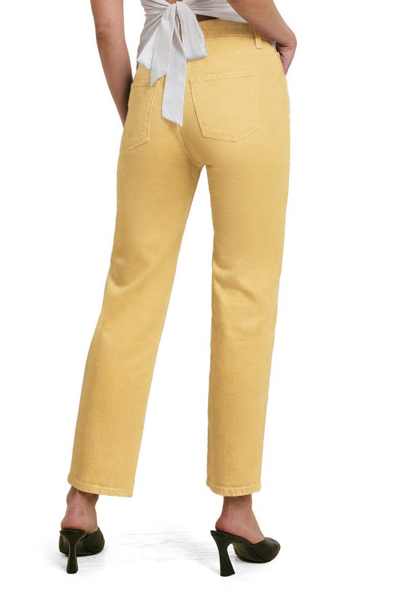 The Valentina Super High Waist Straight Leg Jeans, Alternate, color, GOLDEN