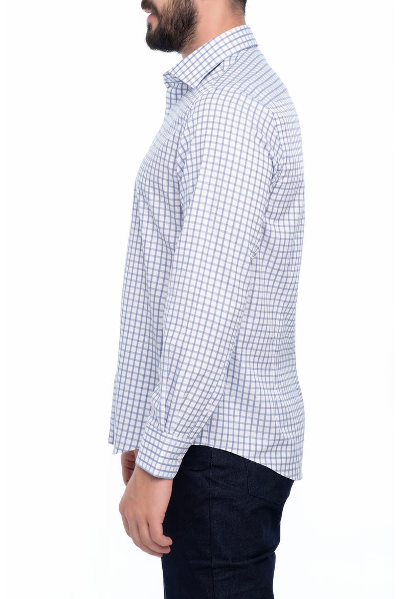 Carlton Slim Fit Cotton Dress Shirt, Alternate, color, NAVY BLUE