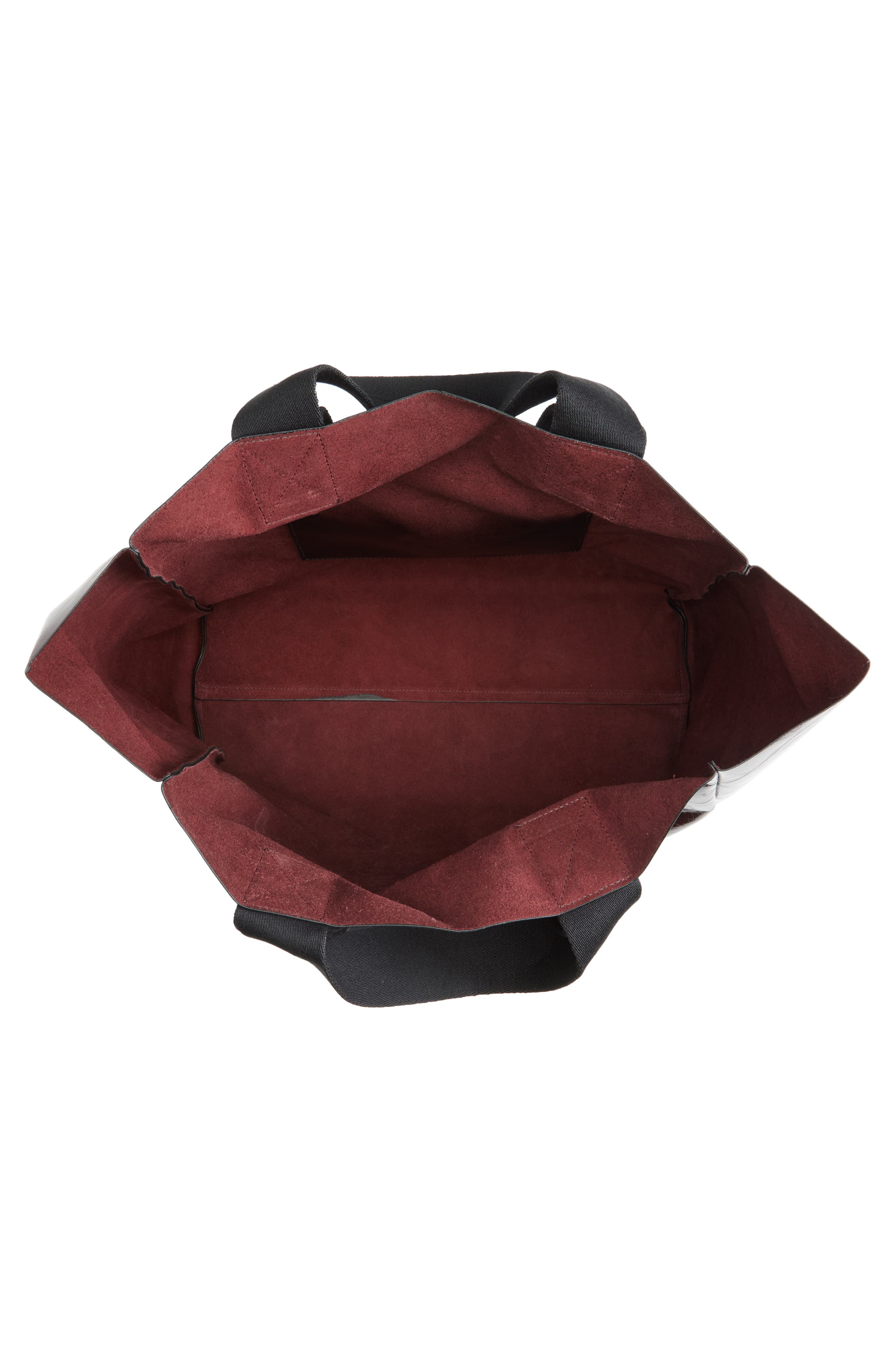 Izzy Patent Leather Tote, Alternate, color, BURNT RED