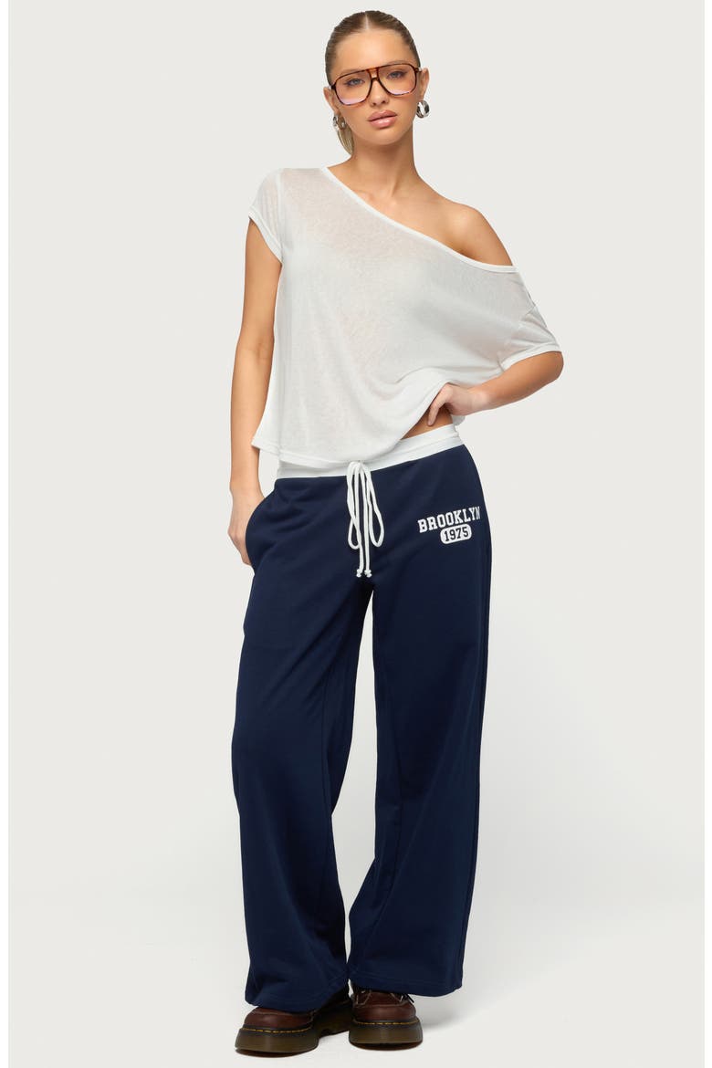 Brookie Low Rise Sweatpants, Alternate, color, NAVY
