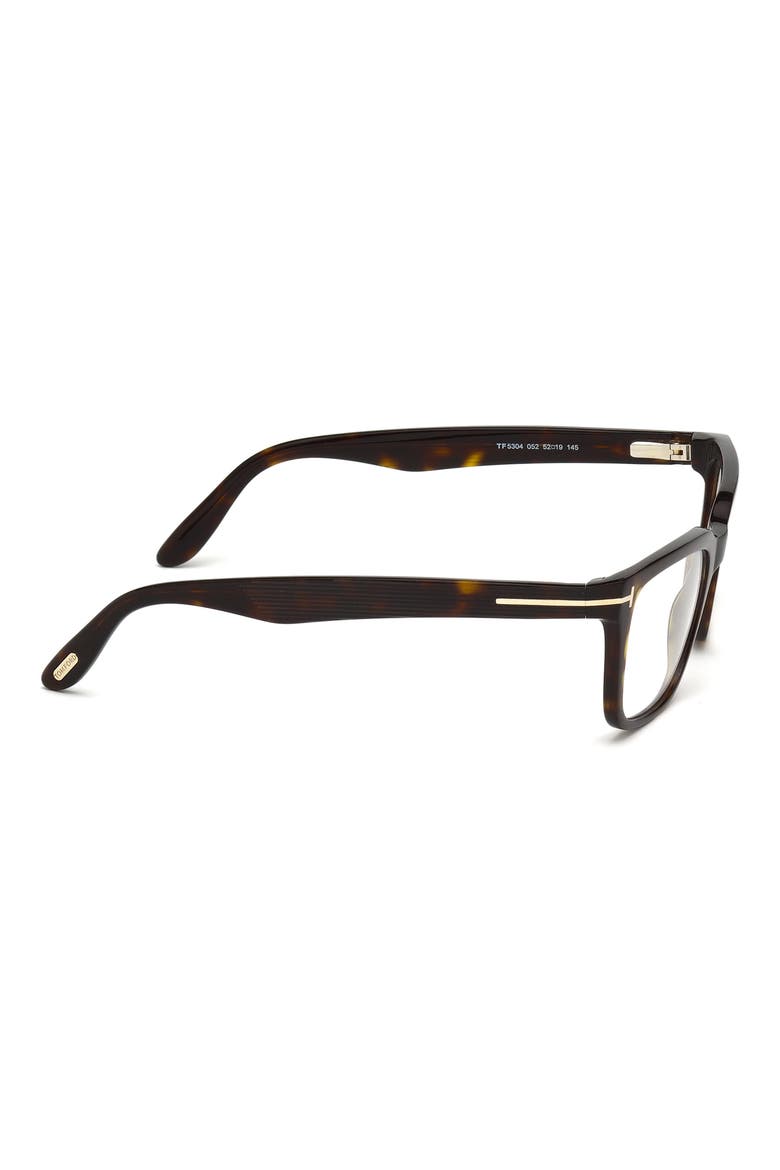 52mm Geometric Optical Glasses, Alternate, color, SHINY CLASSIC HAVANA