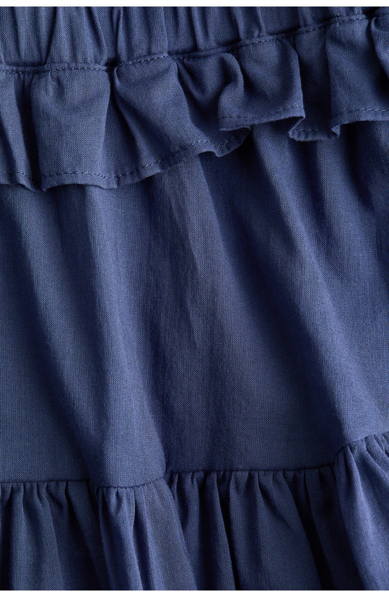 H&M Flounced Cotton Dress, Alternate, color, Dark Blue