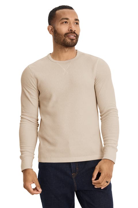 Men's Long Sleeve Waffle Crew