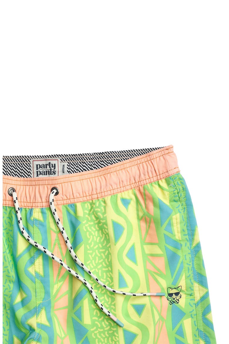 Maui Wowie Printed Swim Trunks, Alternate, color, LIME