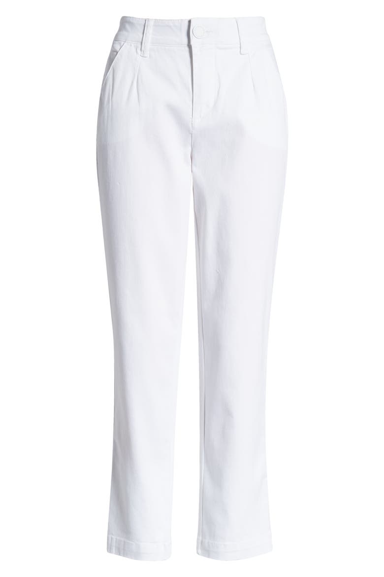 Stretch Cotton Pants (Nordstrom Exclusive), Alternate, color, WHITE
