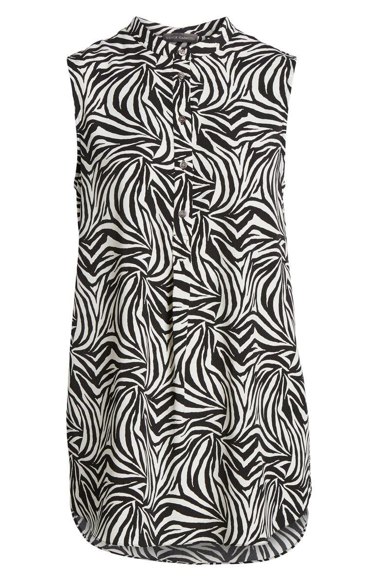 Vince Camuto Zebra Print Tunic Top, Alternate, color, 