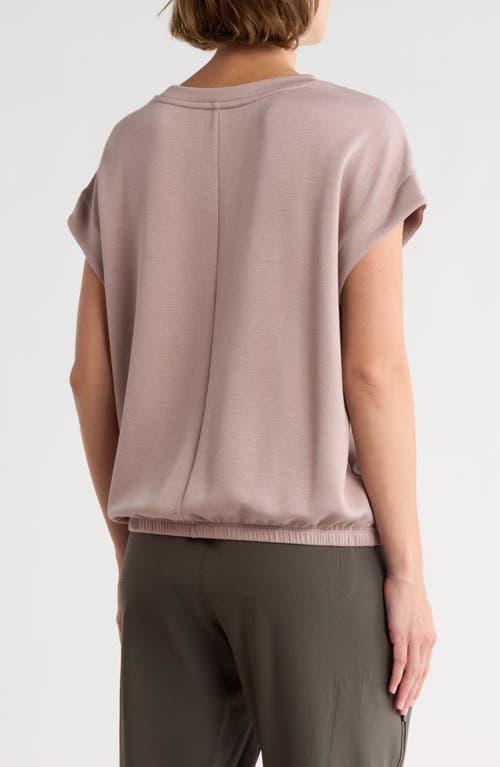 Apana Dolman Sleeve Scuba Knit Top In Brown