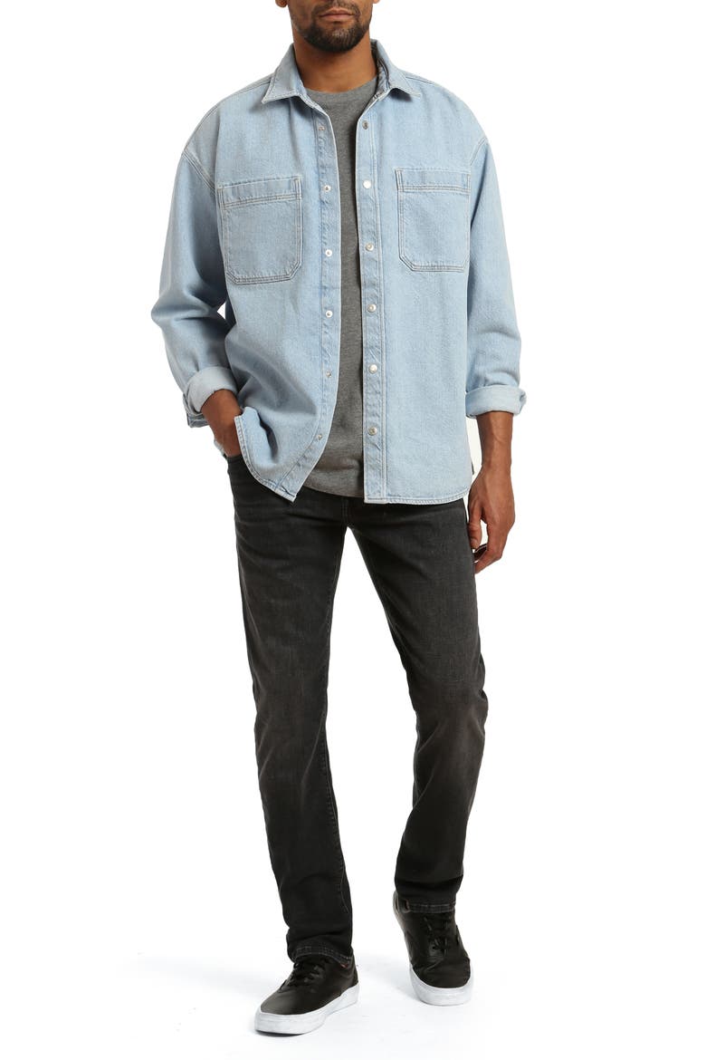 Zach Straight Leg Jeans, Alternate, color, DARK SMOKE ORGANIC MOVE