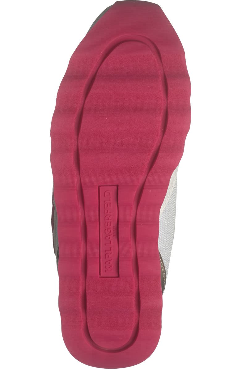 KARL LAGERFELD PARIS Masrina Sneaker, Alternate, color, Bright White/ Hot Pink