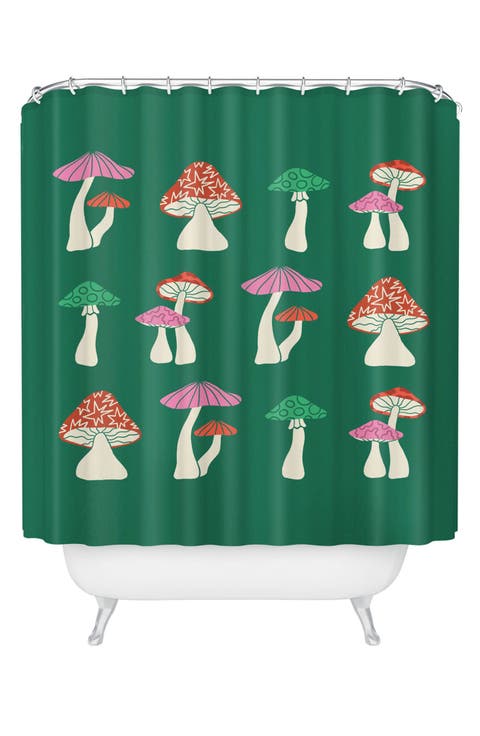 Festive Mushrooms Shower Curtain