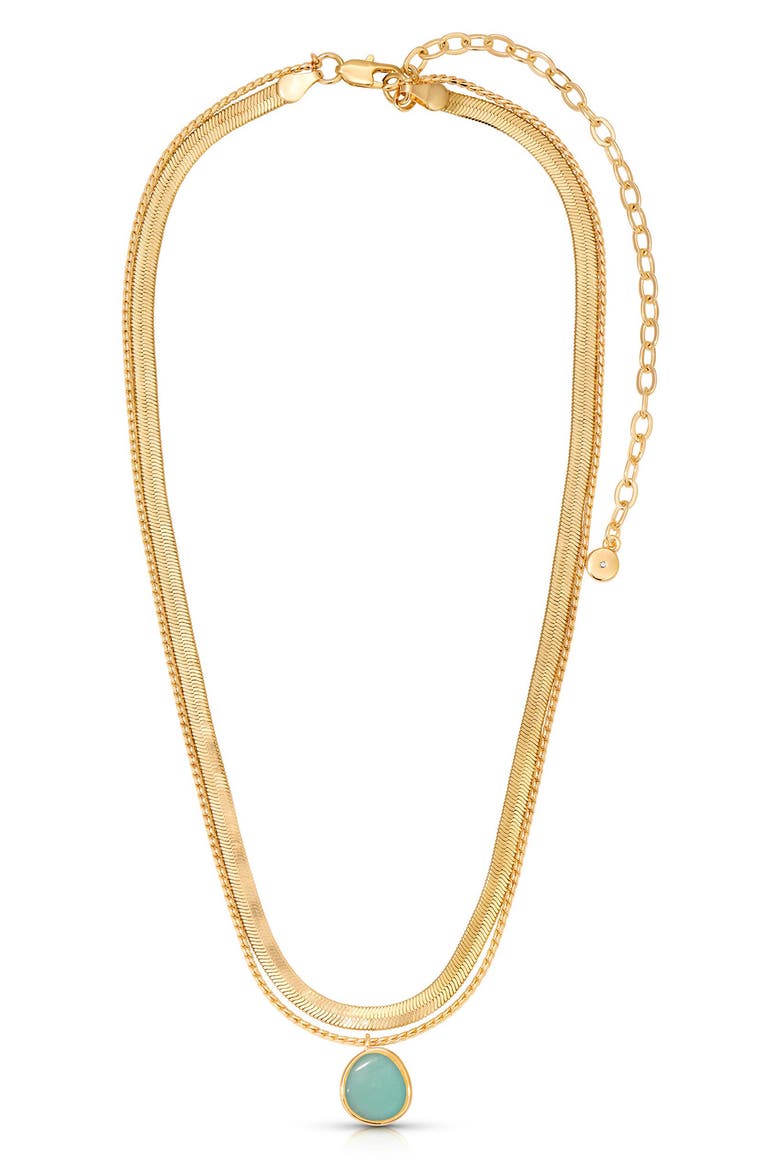 Radiant Orb Layered Necklace, Alternate, color, AMAZONITE AND GOLD
