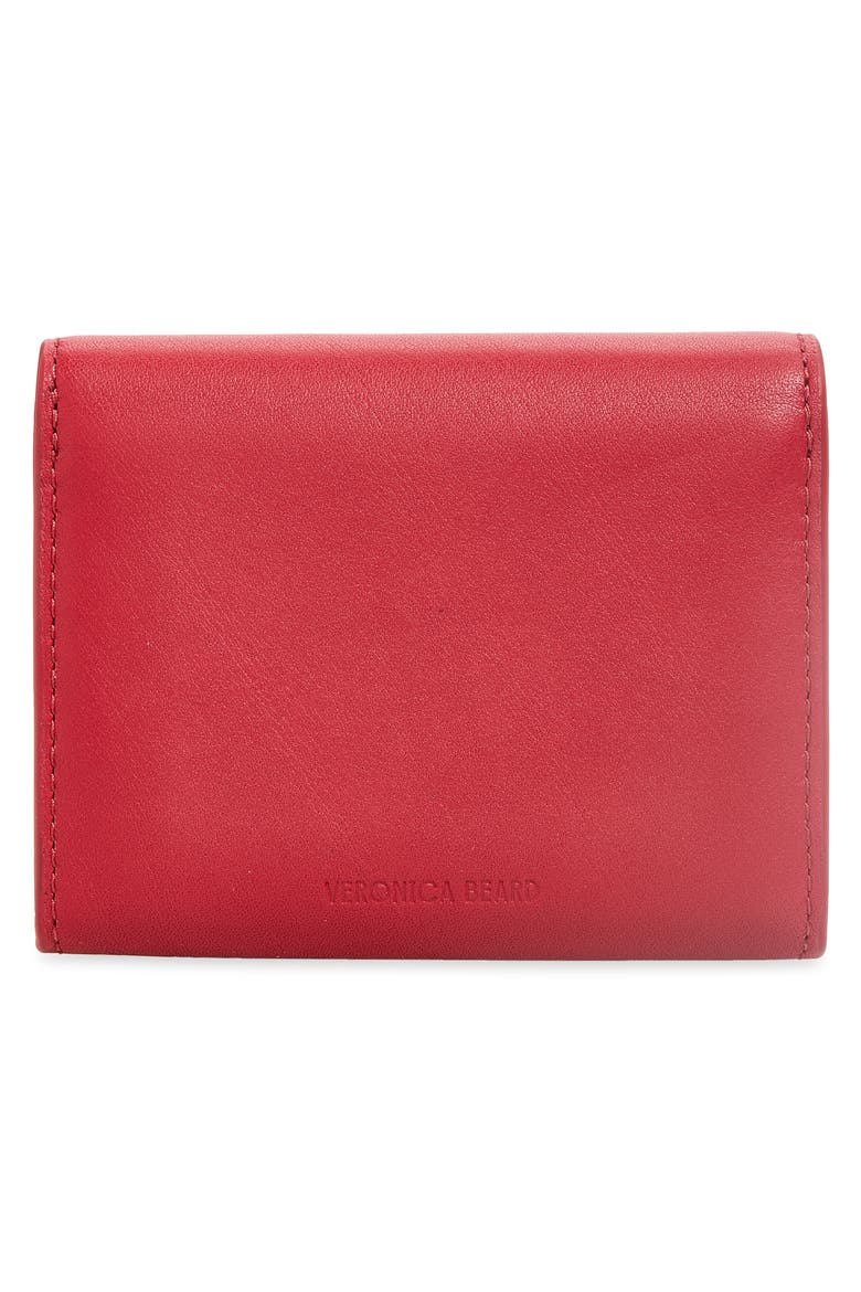 Flap Leather Card Case, Alternate, color, CRIMSON