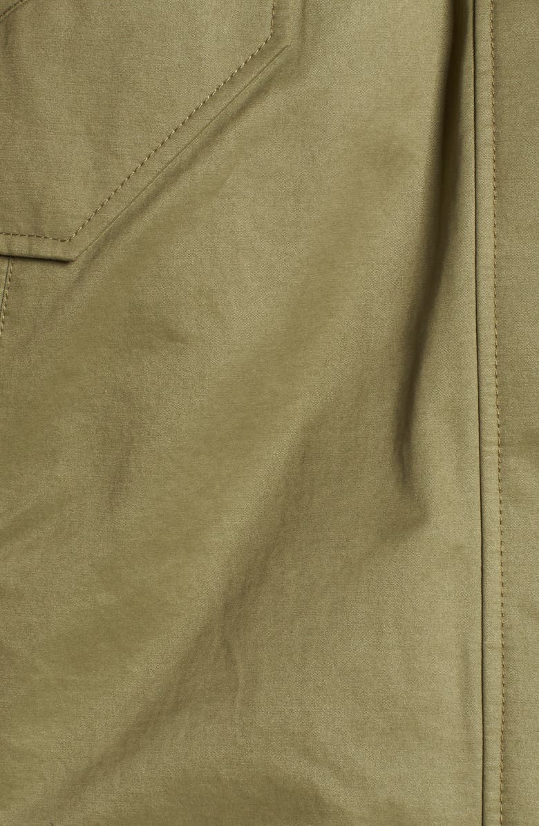 Derek Lam 10 Crosby Genuine Fox Fur Trim Cotton Blend Parka, Alternate, color, 