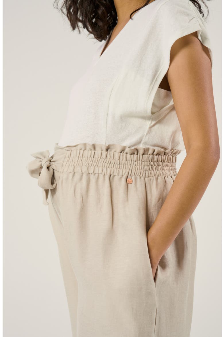 Maternity Twill Smock Pants Sahel, Alternate, color, Beige