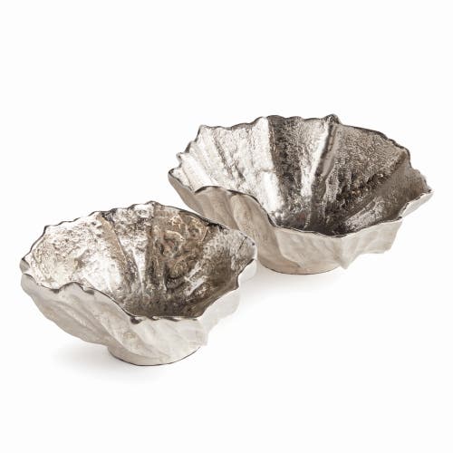 Napa Home & Garden Ostra Decorative Bowls Set Of 2 In Silver